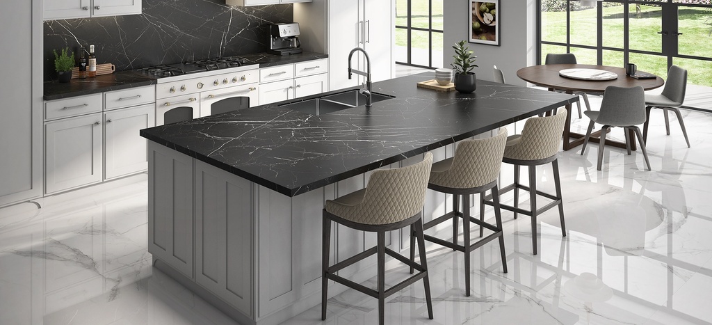 [MAT-ARKLAM-NEGRO-MARQUINA-SILK-1600-X-3200-12MM] Porcelaine — Negro Marquina Silk 1600 x 3200 - 12mm