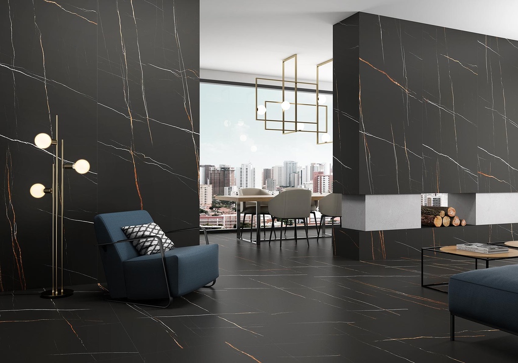 [MAT-ARKLAM-SAHARA-NOIR-SILK-1000-X-3000-6MM] Porcelaine — Sahara Noir Silk 1000 x 3000 - 6mm